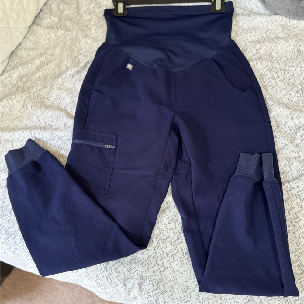 Navy Blue figs maternity jogger pants